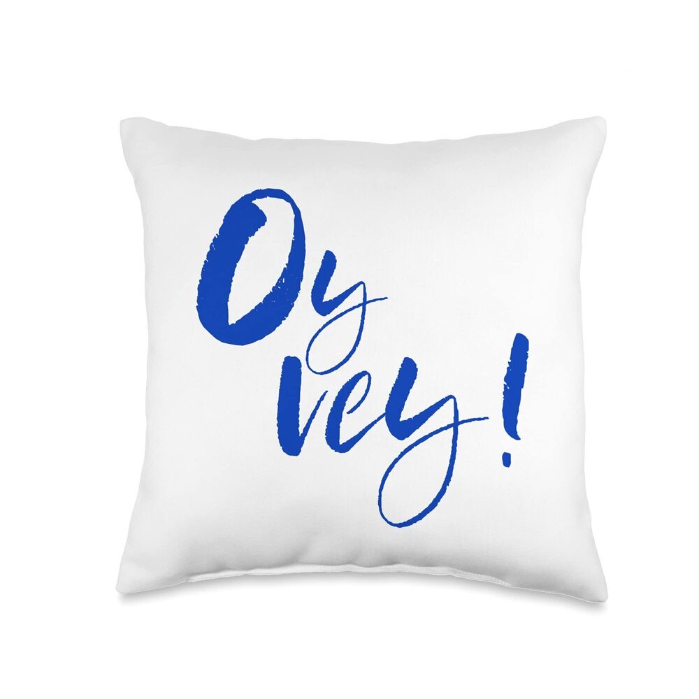 8030 Oy Vey Yiddish Funny Jewish Oy Vey Throw Pillow
